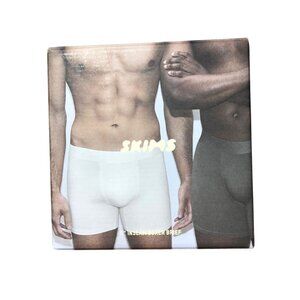 Skims Mens Stretch 5" Inseam Boxer Brief 3-Pack XL Laurel Loden Lt Heather Grey
